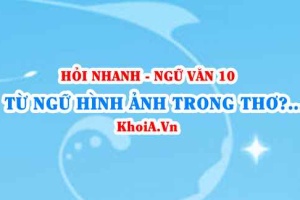 Từ ngữ, hình ảnh trong thơ là gì? Ngữ Văn lớp 10